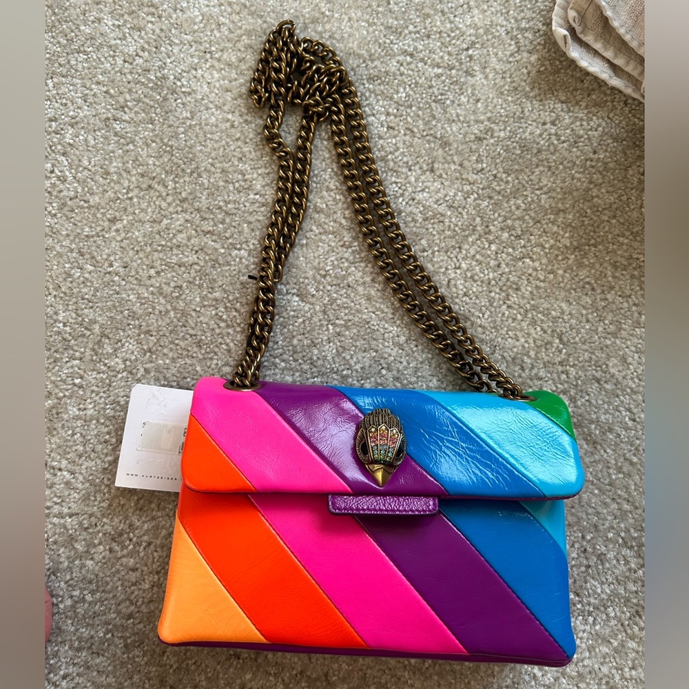 Women's Purple Mini Kensington Convertible Leather Crossbody Bag